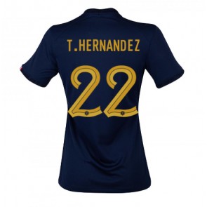 Frankrike Theo Hernandez #22 kläder Kvinnor VM 2022 Hemmatröja Kortärmad